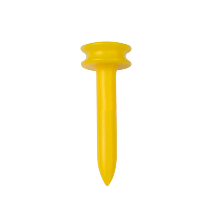 Yellow Plastic Step Golf Tees - 35mm (10 pack)