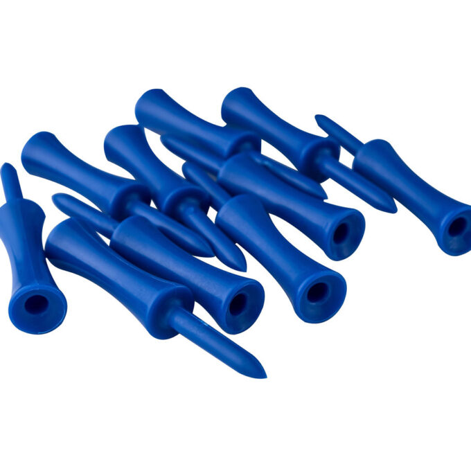 Dark Blue Plastic Step Golf Tees – 68mm (10 pack)