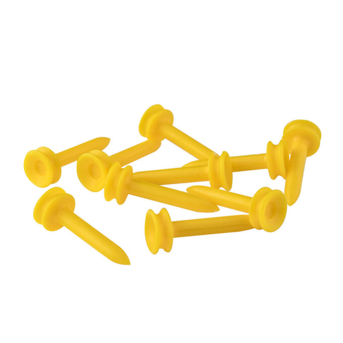 Yellow Plastic Step Golf Tees - 35mm (10 pack)