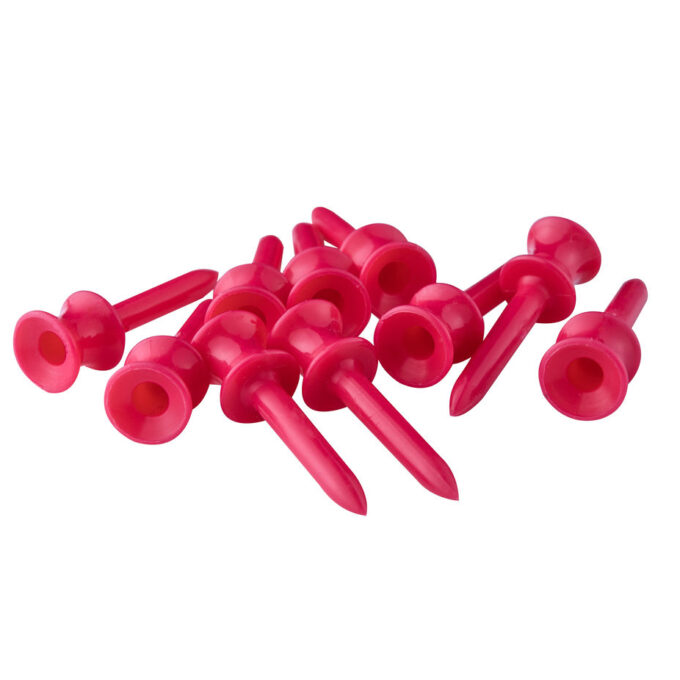 Red Plastic Step Golf Tees – 41mm (10 pack)
