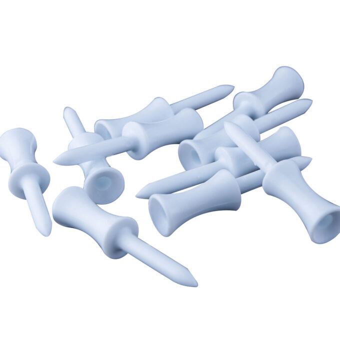 White Plastic Step Golf Tees – 54mm (10 pack)